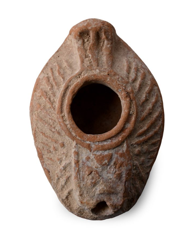 BYZANTINE TERRACOTTA OIL LAMP - CIRCA 5TH-7TH CENTURY A.D.