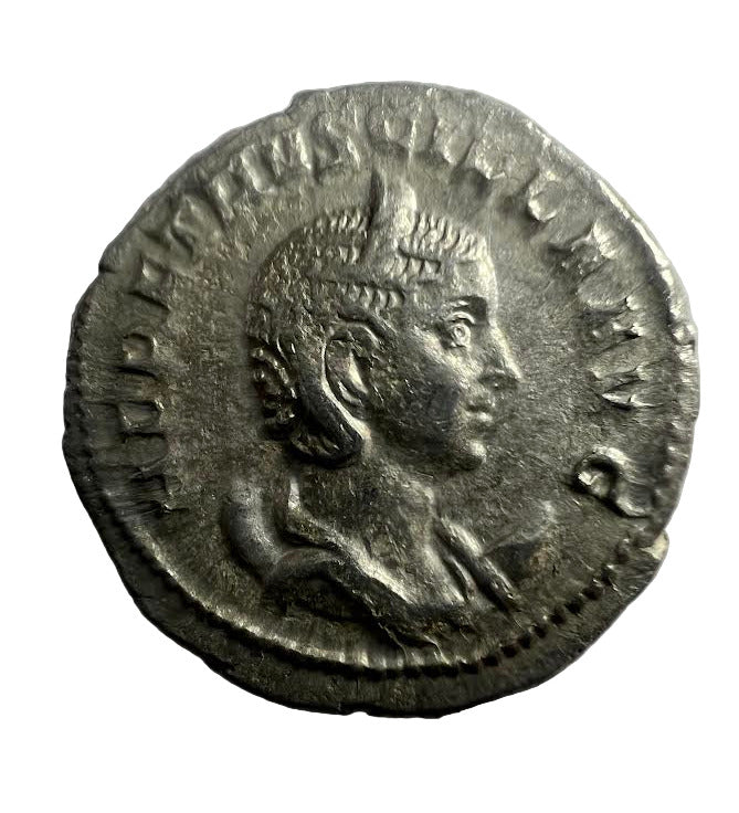 Ancient Roman Silver Coin of Herennia Etruscilla AD. 249 - 251 Antoninianus