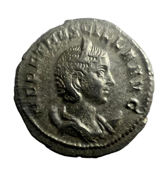 Ancient Roman Silver Coin of Herennia Etruscilla AD. 249 - 251 Antoninianus