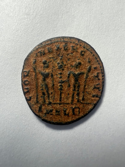 Constantinian Era Roman Coin In Display Case