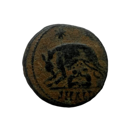 Genuine Constantine the Great Ancient Roman Coin In Display Case (URBS ROMA)