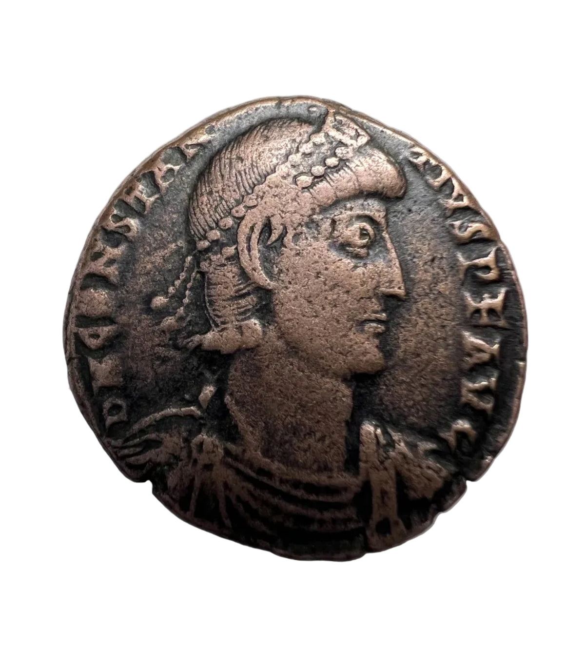 Genuine Ancient Roman Coin In Display Case (Fallen Horseman Cleaned Coin)