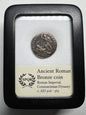 Genuine Ancient Roman Coin In Display Case (Fallen Horseman Cleaned Coin)