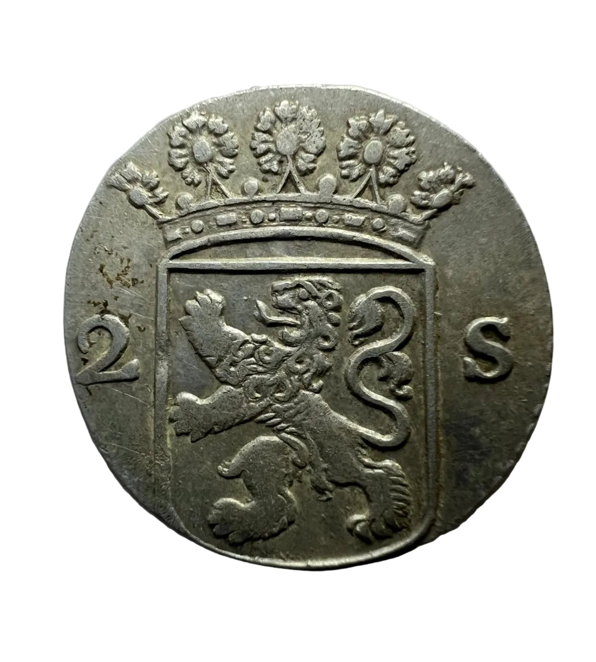 Dutch East India Company VOC SILVER Coin - Pirate Times , Slave trade - 2 Stuiver