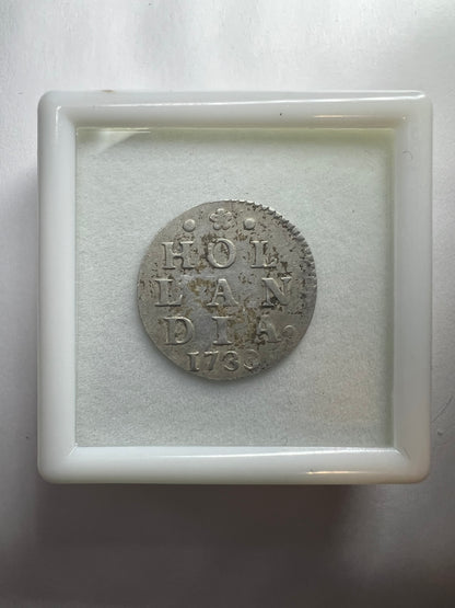 Dutch East India Company VOC SILVER Coin - Pirate Times , Slave trade - 2 Stuiver