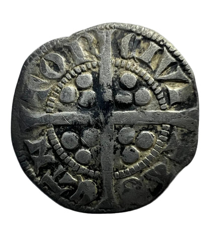 Medieval England King Edward I Hammered Silver Penny - Circa 1285 A.D. + Display Box