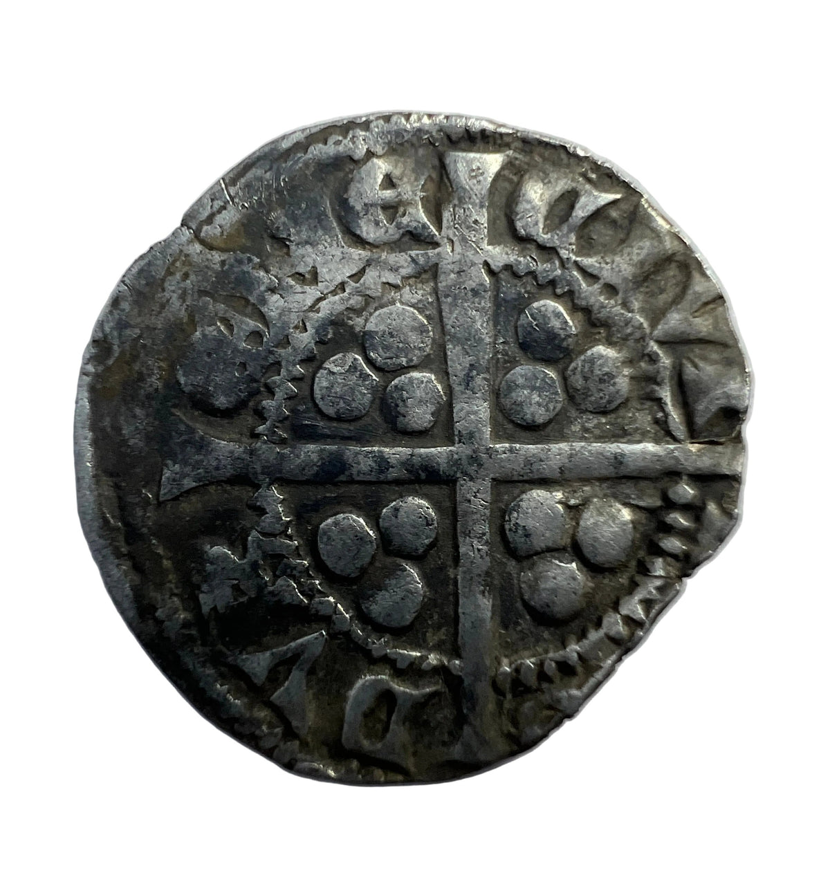 Medieval England King Edward I Hammered Silver Penny - Circa 1285 A.D. + Display Box