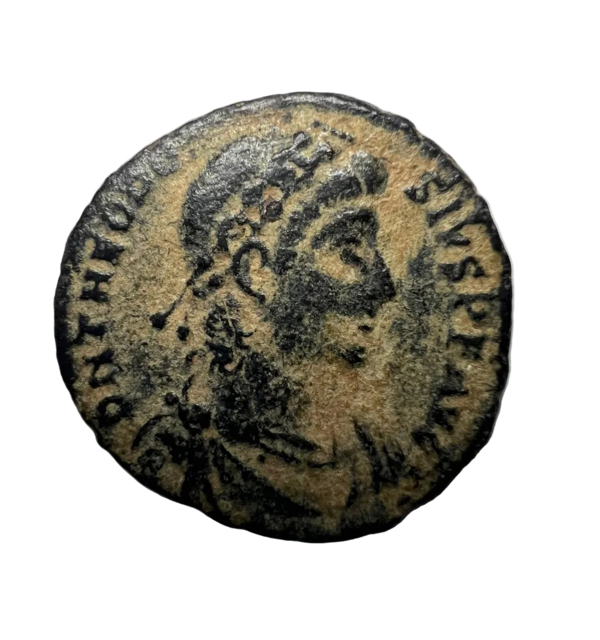 Ancient Roman Coin Emperor Theodosius I (378 A.D. - 383 A.D.) + Display Box
