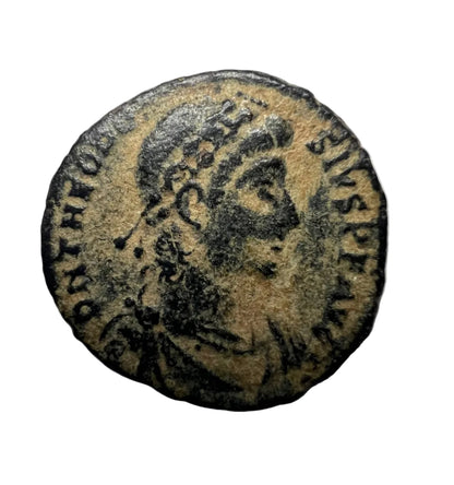 Ancient Roman Coin Emperor Theodosius I (378 A.D. - 383 A.D.) + Display Box