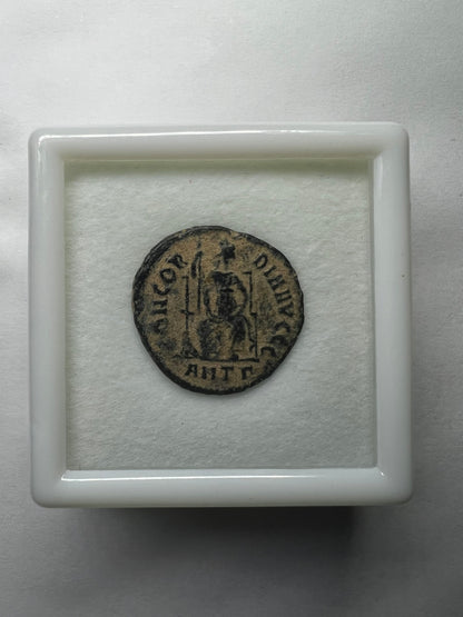 Ancient Roman Coin Emperor Theodosius I (378 A.D. - 383 A.D.) + Display Box