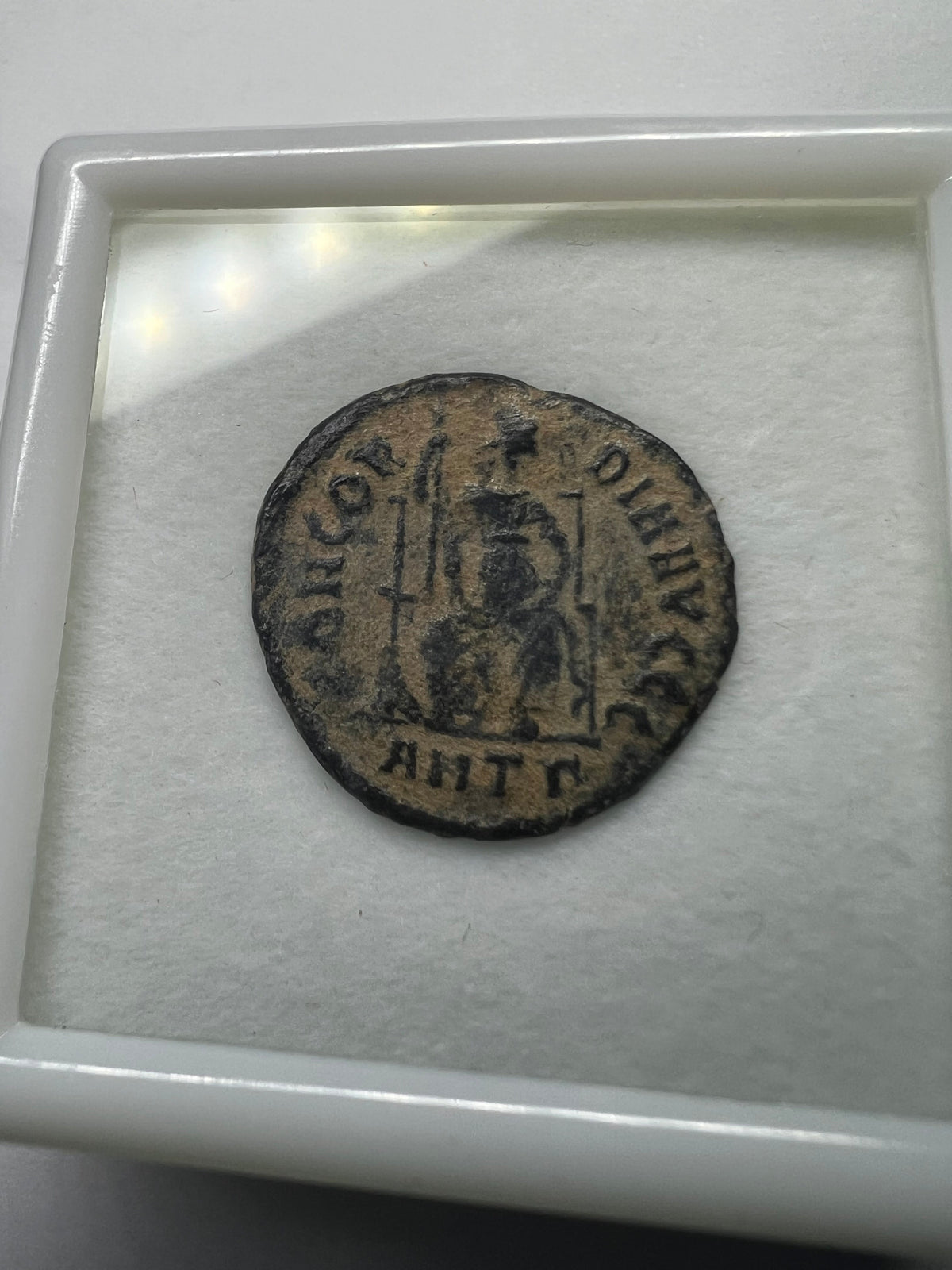 Ancient Roman Coin Emperor Theodosius I (378 A.D. - 383 A.D.) + Display Box