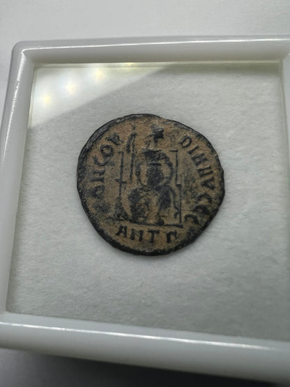 Ancient Roman Coin Emperor Theodosius I (378 A.D. - 383 A.D.) + Display Box