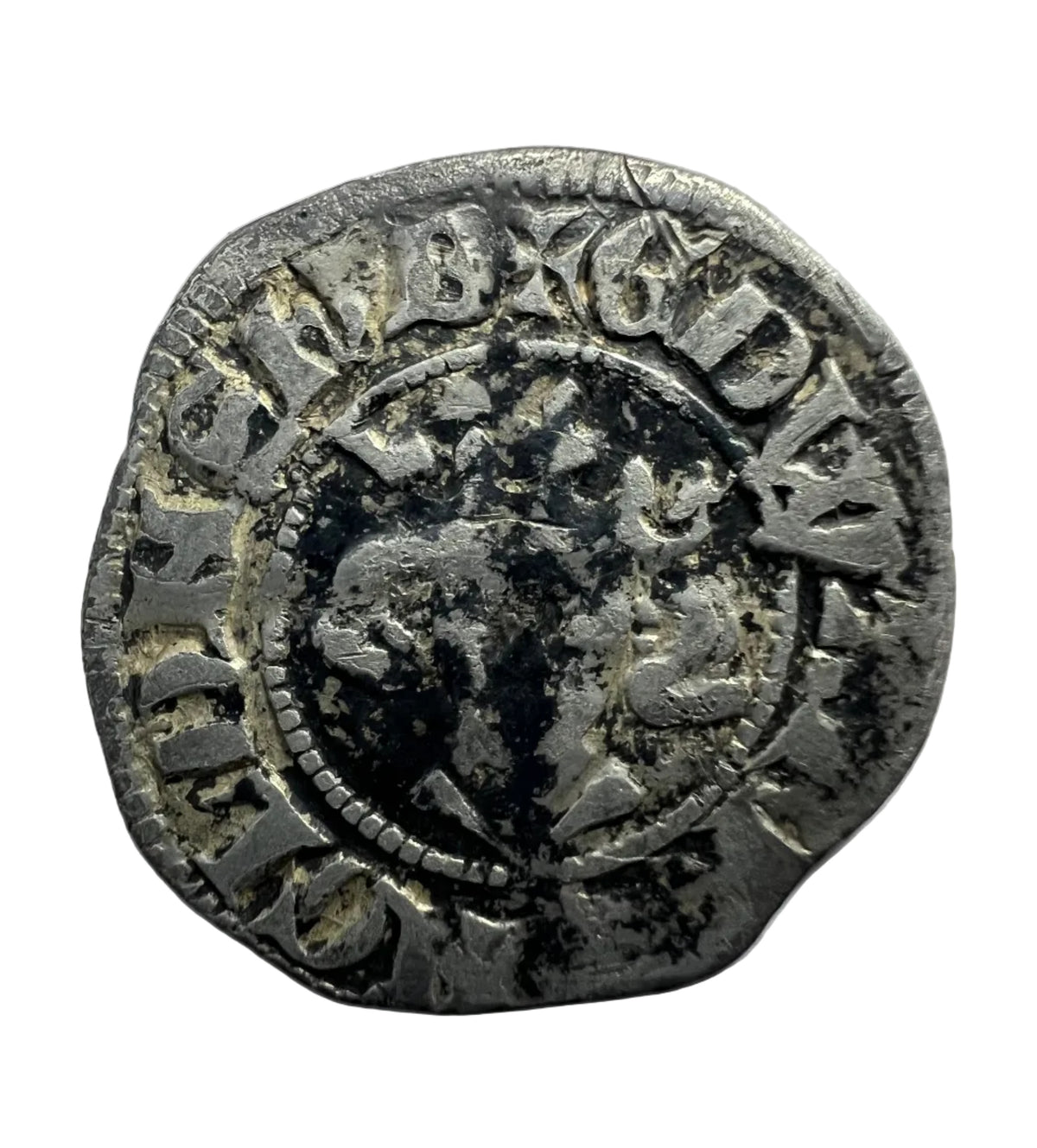 Medieval England King Edward I Hammered Silver Penny reverse