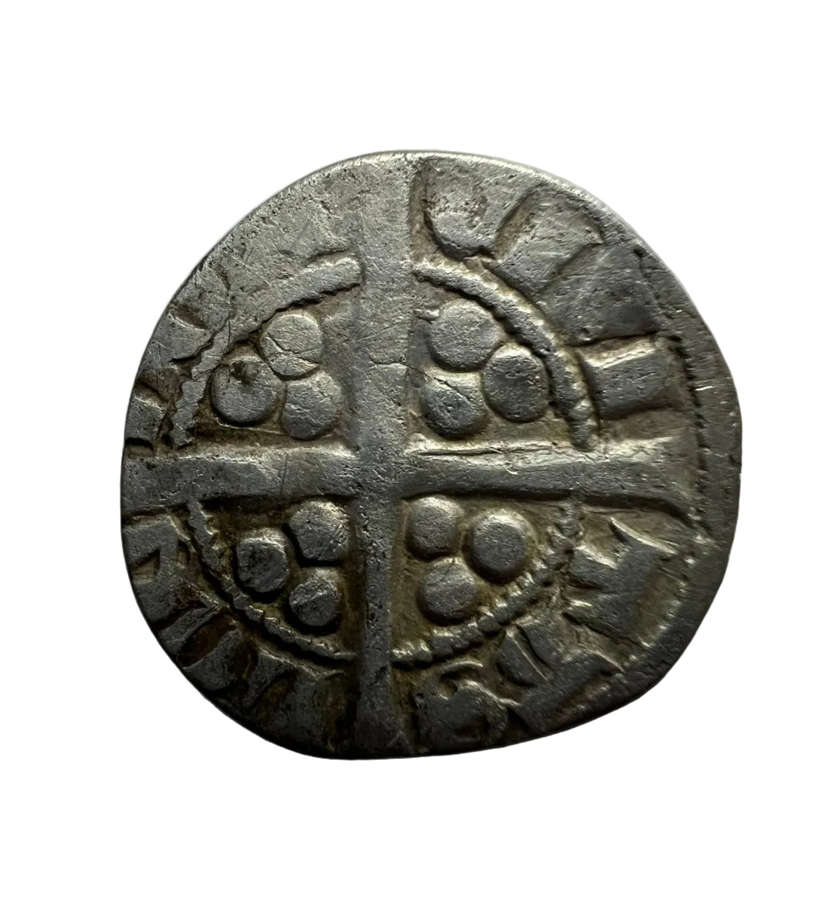 Medieval England King Edward I Hammered Silver Penny - Circa 1285 A.D. + Display Box