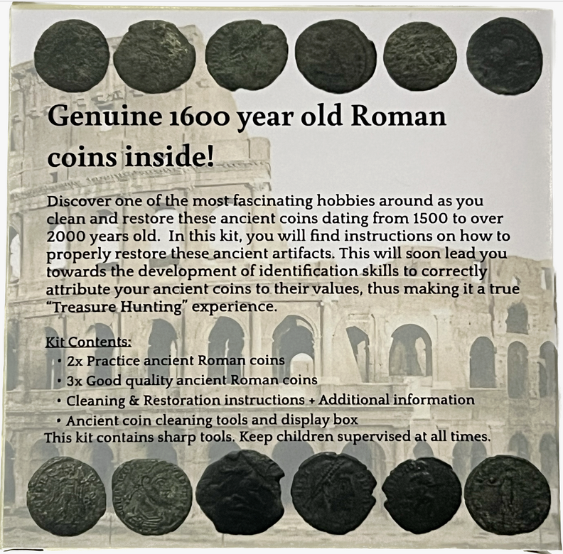 THE PERFECT GIFT - Ancient Roman Coin Cleaning Kit - Clean your own Roman coins!