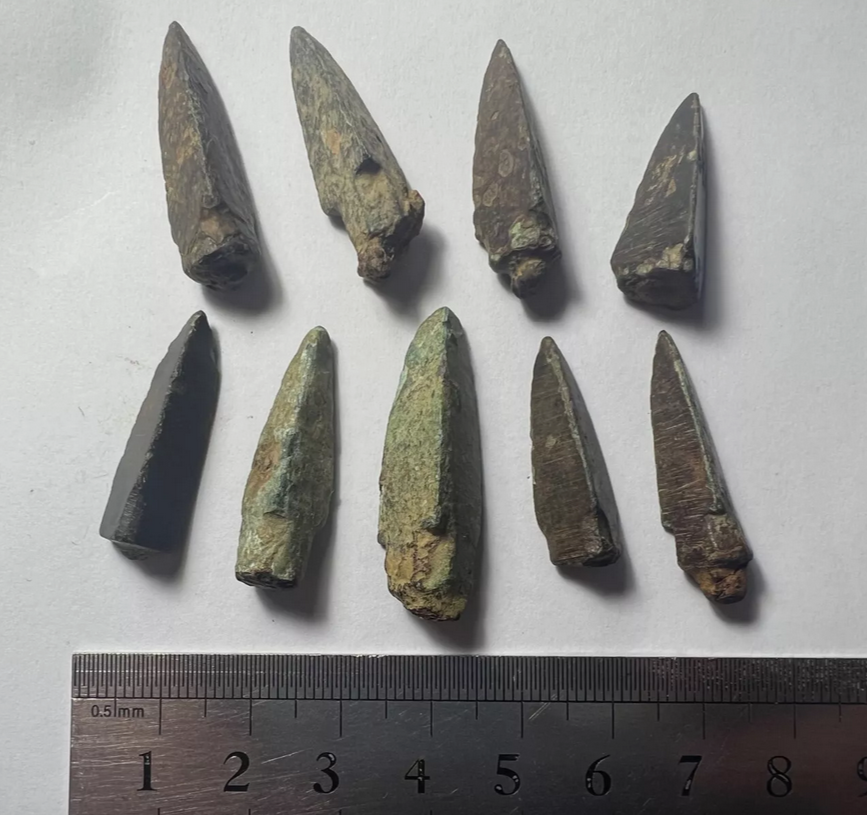 Ancient Chinese Bronze Arrowhead (one per purchase) - Warring States 475 BC-221 BC