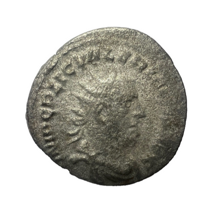 Ancient Roman Silver Coin Antoninianus (Valerian I) + Pouch!