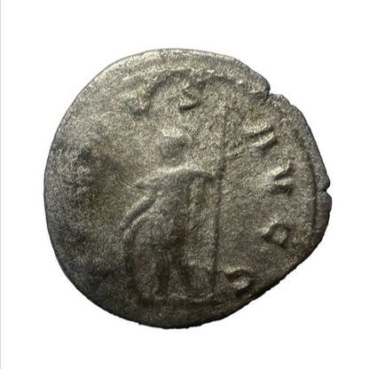 Ancient Roman Silver Coin Antoninianus (Valerian I) + Pouch!