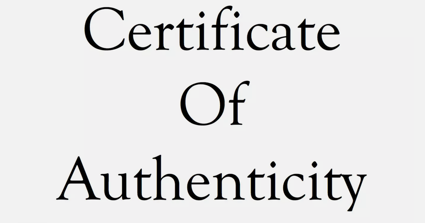 Certificate of Authenticity Add-On