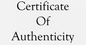 Certificate of Authenticity Add-On