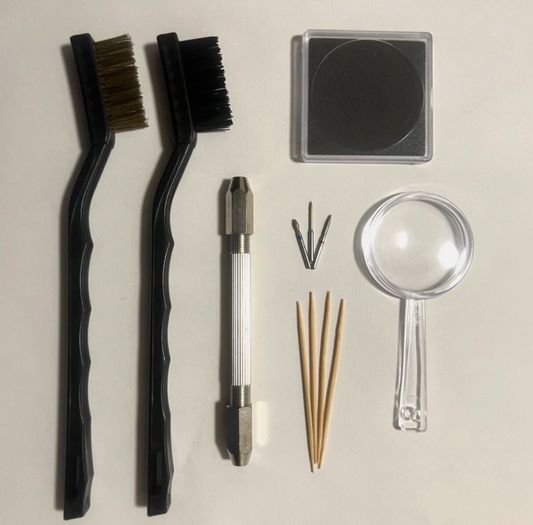 Uncleaned Roman Coin Cleaning Tools - Artifact Restoration Set