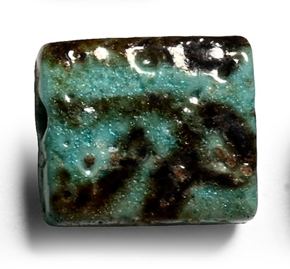 Egyptian rectangular wedjat-eye bead