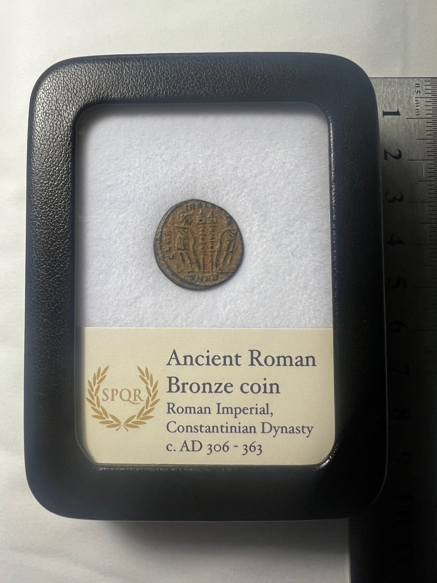 Genuine Constantinian Dynasty Ancient Roman Coin In Display Case (TOP QUALITY)