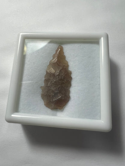 Stone Age Ancient Neolithic Stone Arrowhead in Display Box