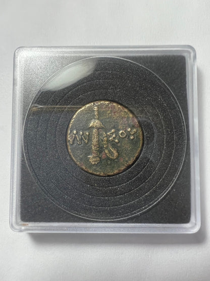 Ancient Greek Coin Mithradates VI Pontos Amisos head of Ares/sword 100 - 85 BC + Display box