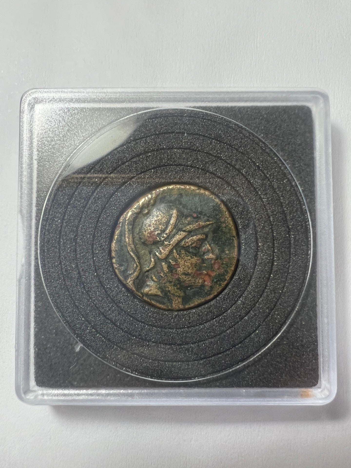 Ancient Greek Coin Mithradates VI Pontos Amisos head of Ares/sword 100 - 85 BC + Display box