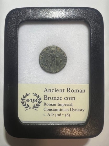 Genuine Constantine the Great Ancient Roman Coin In Display Case