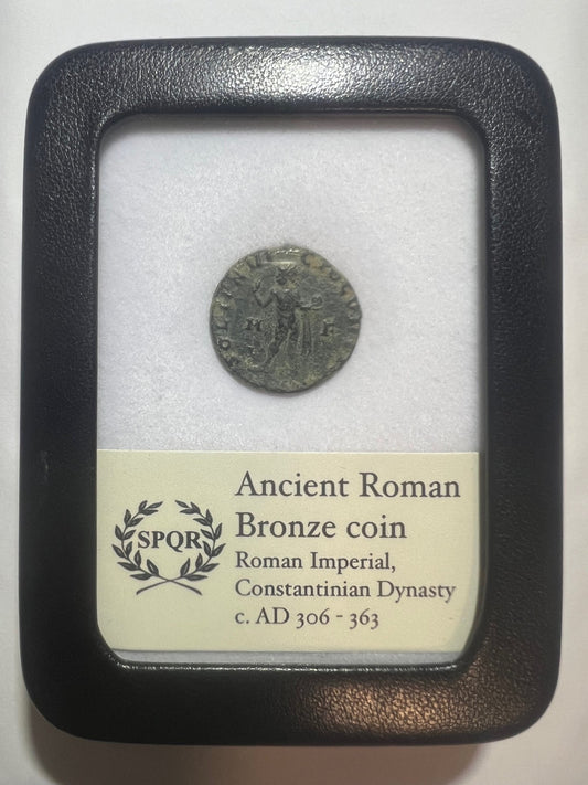 Genuine Constantine the Great Ancient Roman Coin In Display Case