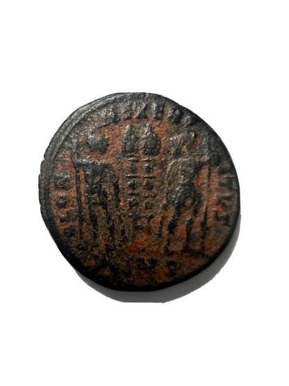 Genuine Uncleaned Ancient Roman Coin In Display Case