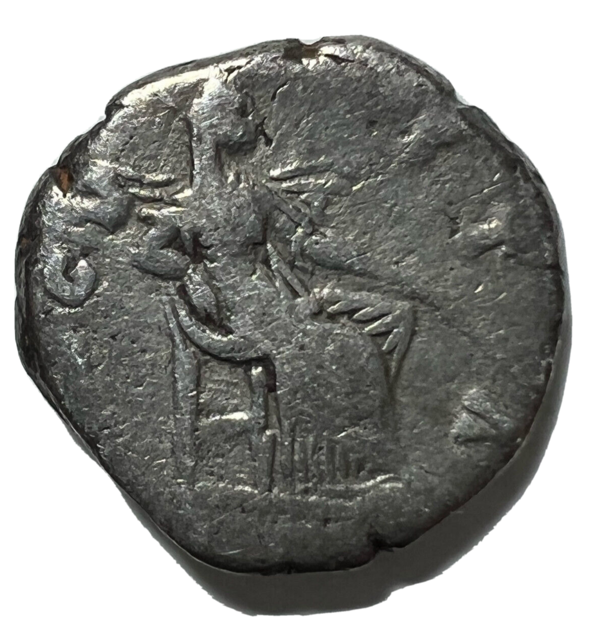 Ancient Roman Silver Denarius (Faustina I) + Pouch