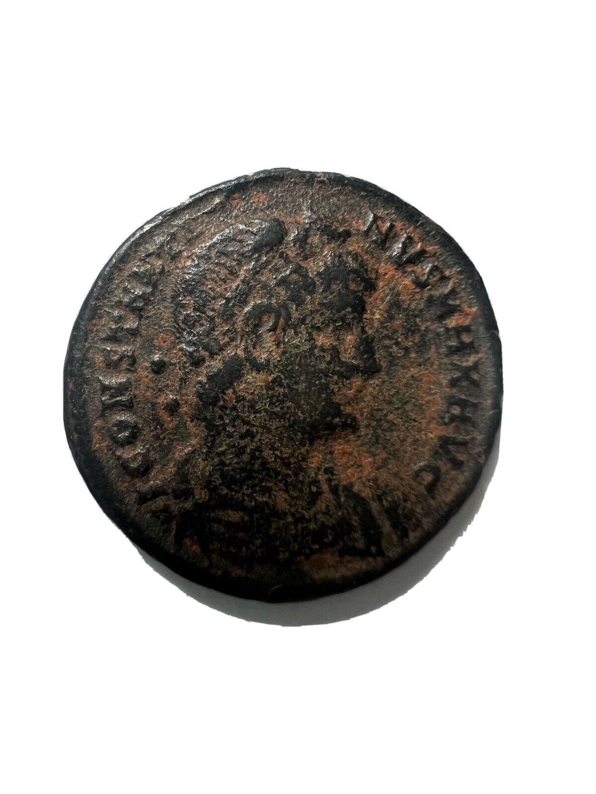 Genuine Uncleaned Ancient Roman Coin In Display Case