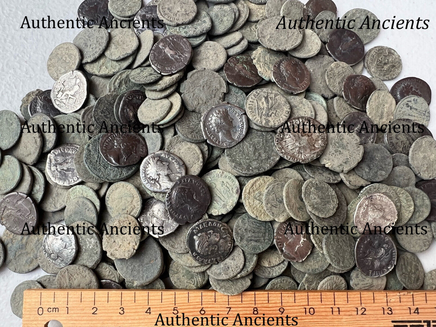 10x High Quality Uncleaned Ancient Roman Coins (Silver coin included) + Cleaning Tool